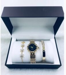 Box Prestige Dorée – Montre & Bracelets Cristal
